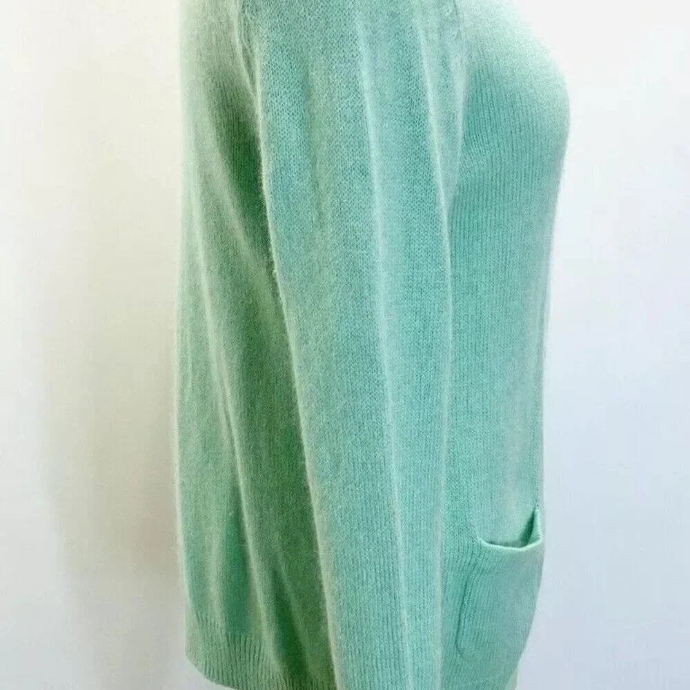 NWT H&M BASIC Women Long Sleeve Open Front Green Casual Cardigan Sweater Small - Picture 9 of 12